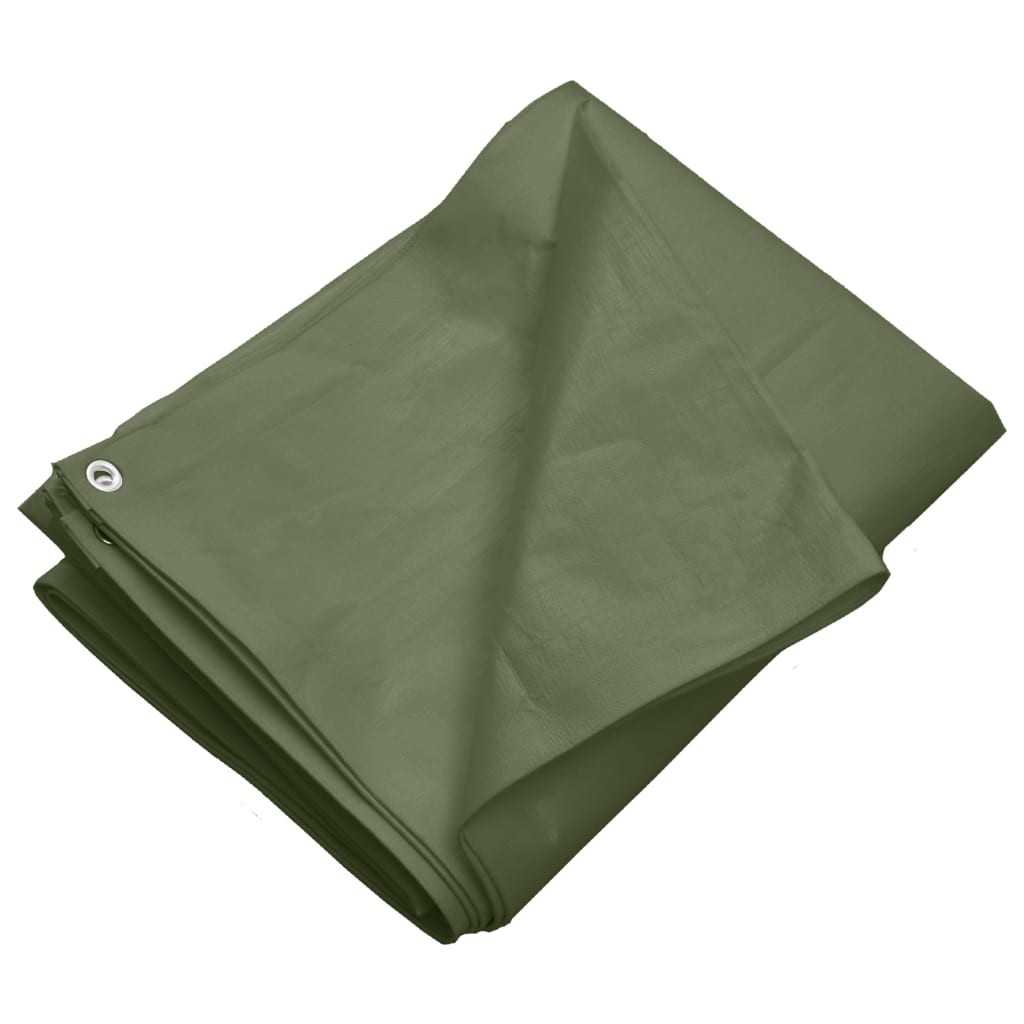 Telone 260 g/m² 4x8 m Verde HDPE Impermeabile Occhiellato Alta Resistenza
