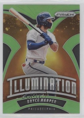 2020 Panini Prizm Illumination Lime Green Prizm 119/125 Bryce Harper #I-5 0a4s