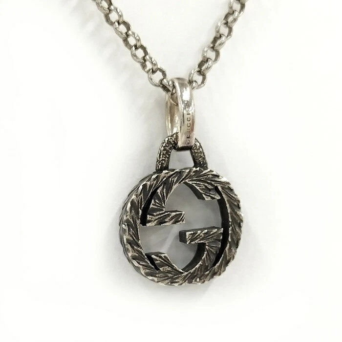 Collana Gucci usata ad incastro G doppia Ag925 argento