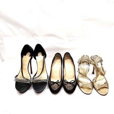 Gucci Christian Louboutin Shoes 3 set Black Leather 5601266