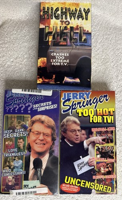 #ad #ad Jerry Springer VHS Tapes Secrets amp; Surprises Too Hot For TV Highway To Hell $19.76