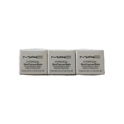 3x Mac new Hyper Real Skin Canvas Balm Moisturizing Cream 0.17 Oz / 5 ml Each