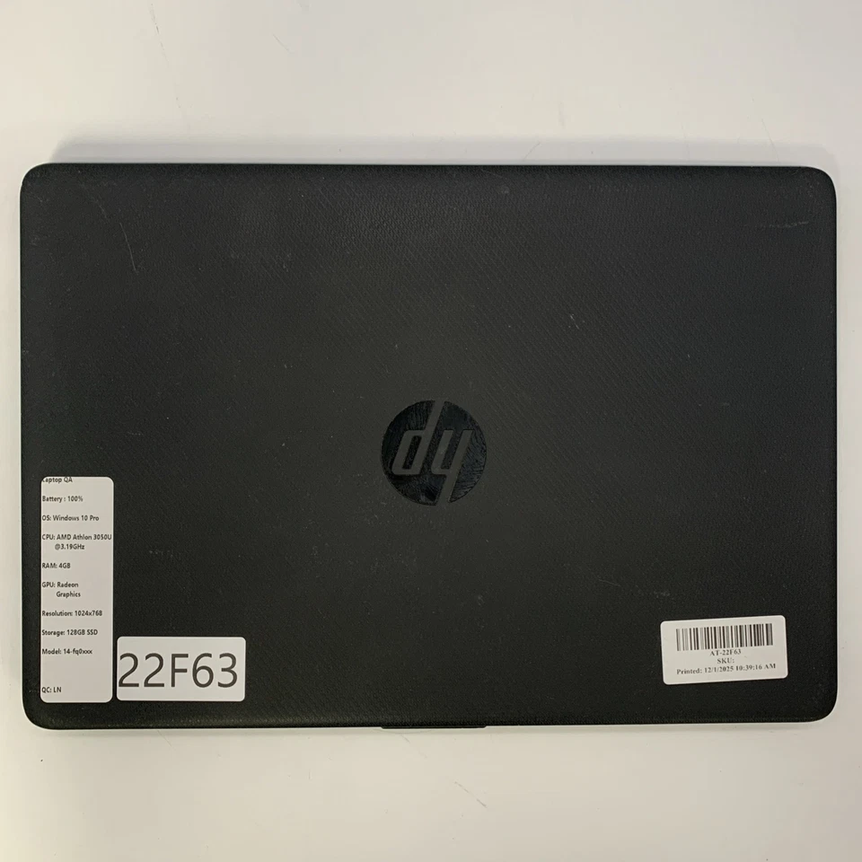 Portátil HP 14-fq0xxx Laptop AMD Athlon Plateado 3050u 4 GB Ram 128 GB SSD Win10P Foto 3 de 4
