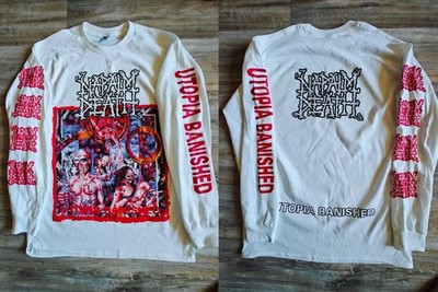 Napalm Death band long tee men White 2side