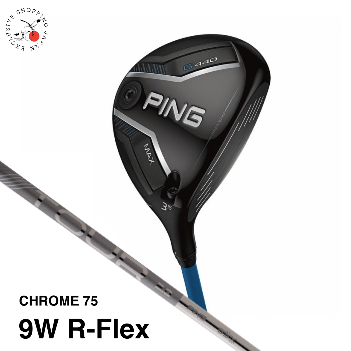 Ping Golf Club G440 MAX Fairway Wood 9W R-Flex TOUR 2.0 CHROME 75