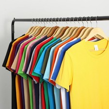 2026 Men Pure Cotton Crew Neck T-Shirt Breathable Casual Tee Gym Sports Fun Gift