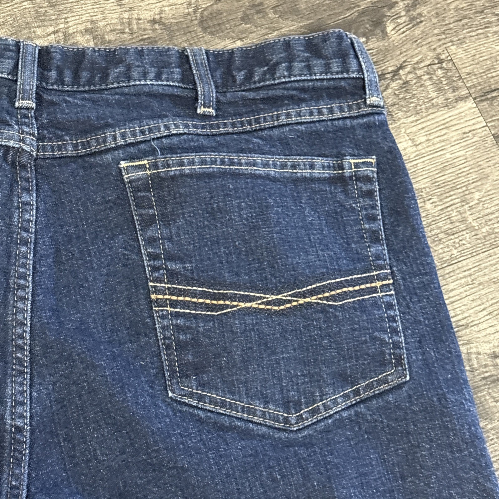 Ariat Legacy M1 Vintage Straight Leg Jeans Mens 38x30 Dark Wash Fits 37 X 28 - View 17