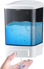 Manual Soap Dispenser 33.8oz / 1000ml Kitchen Bathroom Wall White&black 