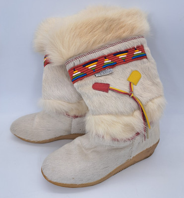 Vintage 70s Tecnica Skandia Apres Ski Fur Boots     Size: 39 / US 8.5-9