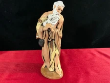 Vtg Atlantic Mold  "Man Shepherd"  Manger Nativity Scene Figure Ceramic  10.5"