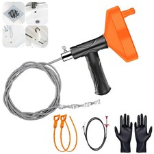 33ft Plumbing Snake Drain Hair Clog Remover Tool