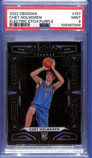 2022 Chet Holmgren Panini Obsidian Electric Etch Purple 39/99 - #157 PSA 9 (RC)