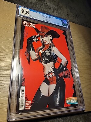HARLEY QUINN #38 Cowgirl DC Comics 2023 CGC 9.8 Sozomaika Cover Art Pin-up 