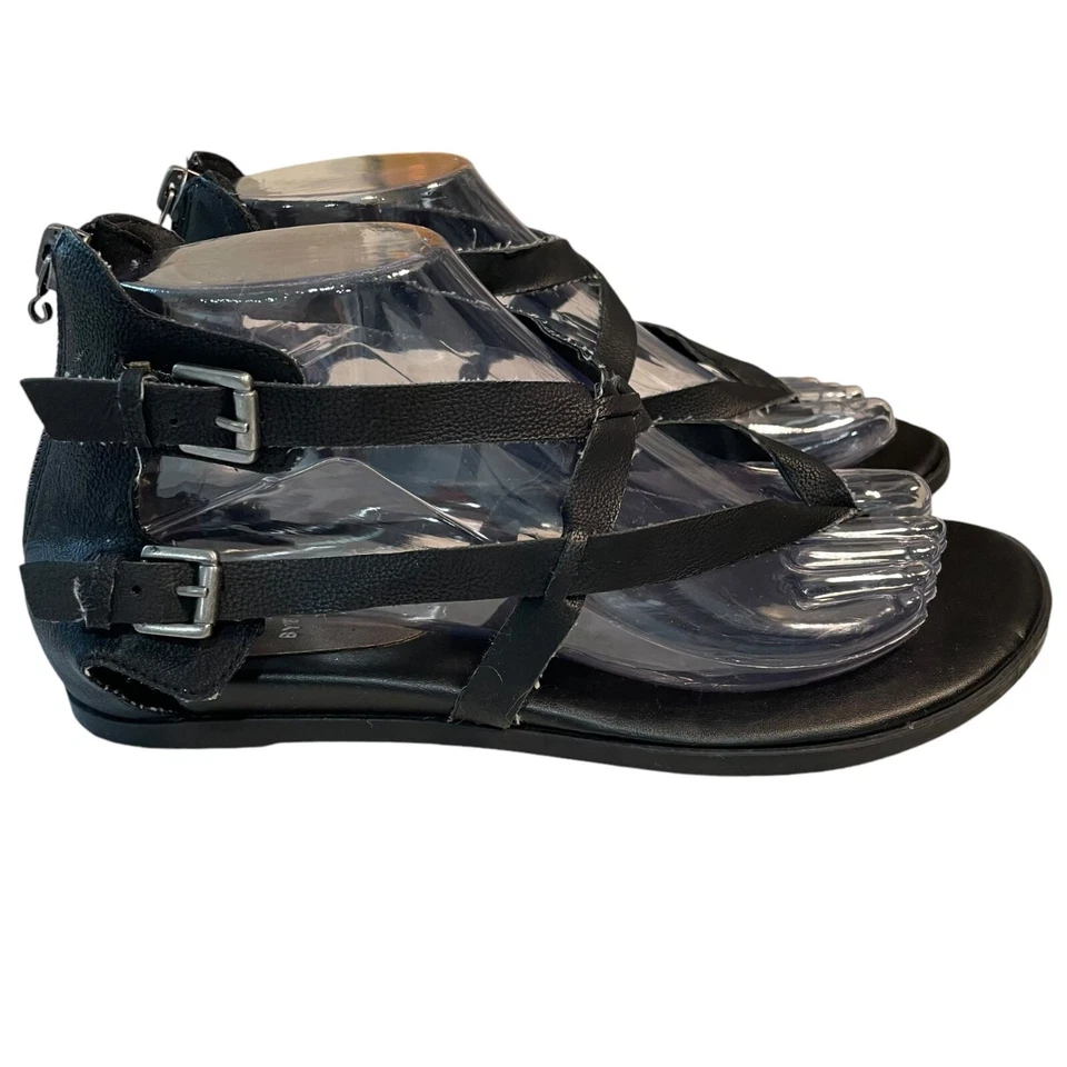 Sandalias Gladiador con Tiras para Mujer G by Guess, Cuero Sintético Negro Playa de Verano Foto 4 de 4