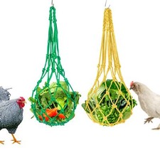 2PCS Chicken Veggies Skewer Fruit Holder with S Hooks for Hens Hanging Feeder...