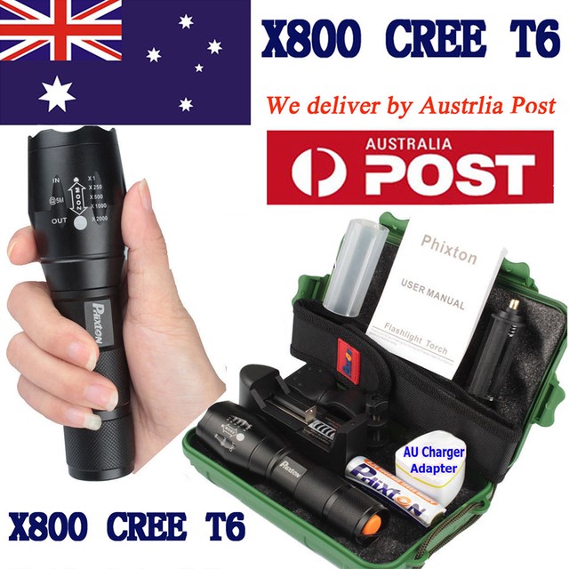 20000lm Flashlight X800 Shadowhawk Xml T6 LED Tactical Torch 18650