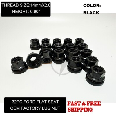 #ad 32 OEM Factory Lug Nuts 14x2.0 Flat Washer For Ford 99 02 F 250 F 350 Excursion $45.04