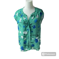 daniel rainn top Medium Women’s Green Flower