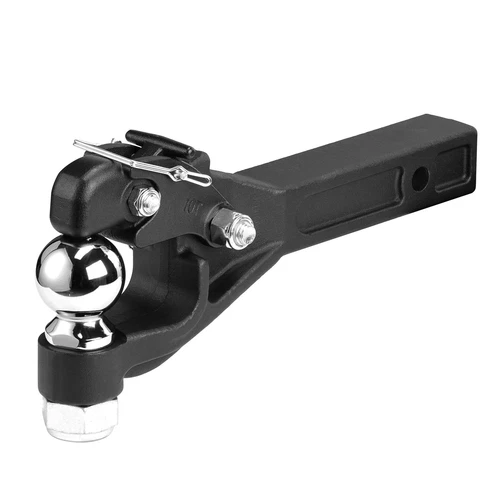 Heavy-Duty Pintle Hitch with 2-inch Receiver Hook for 2.5 to 3 inches Lunette Ri