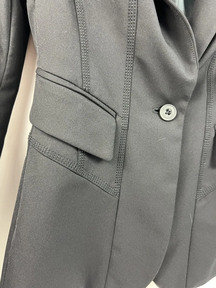 Blazer Victoria's Secret para mujer talla 4 negro 1 botón 4 puños con botones Foto 3 de 4