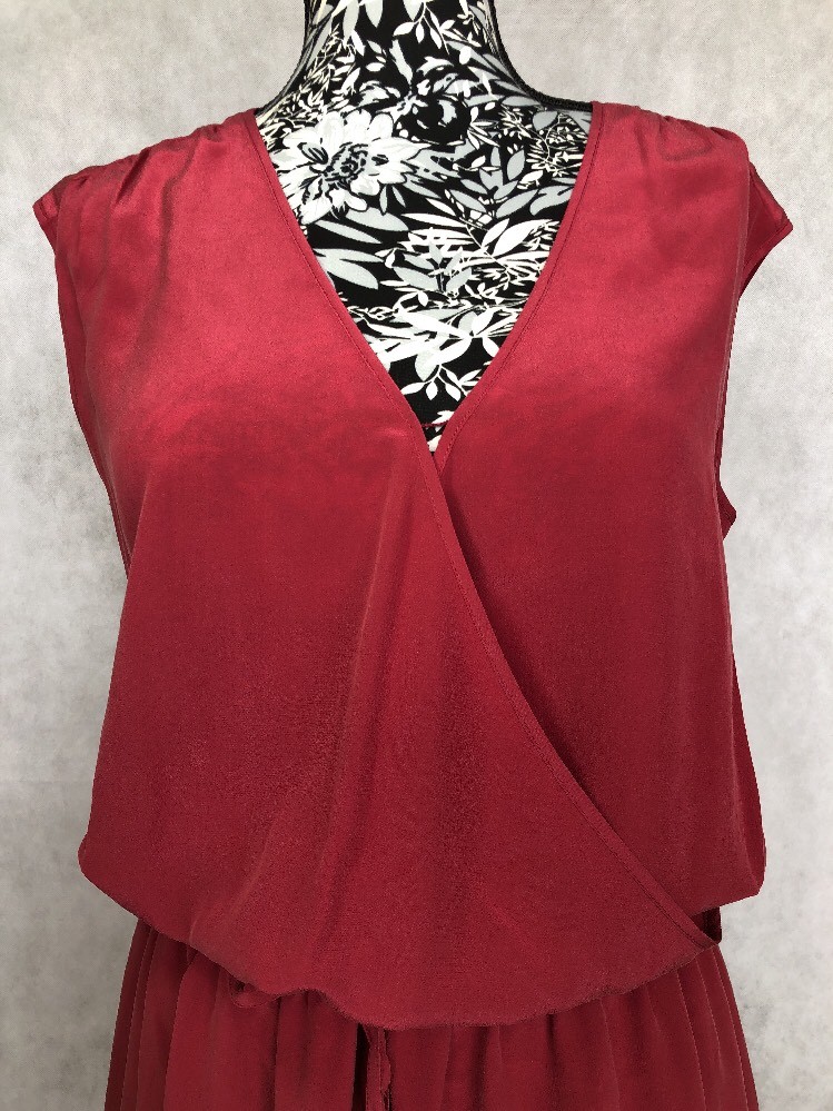 joie red dress NWT Joie Linen Blend Red Button Down 3/4 Sleeves Maxi Dress, Size XL
