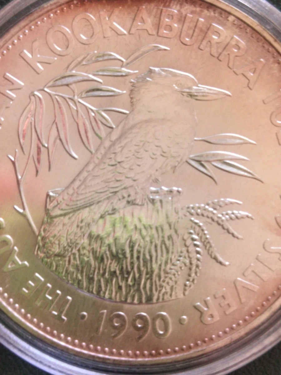 1º moneda de la serie Kookaburra plata S/C 1990.PATINA PRECIOSA.KOO-1