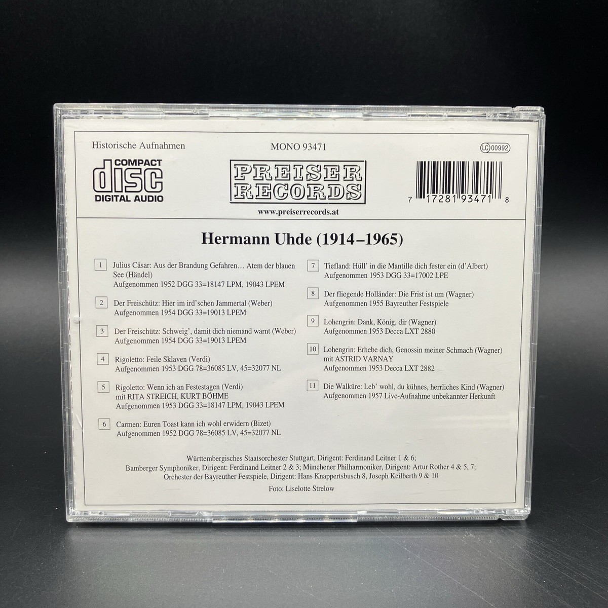 Hermann Uhde Hermann Uhde - Arien Und Szenen Aus 'Julius Casar' CD