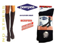 6 PAIA CALZE UOMO MICROFIBRA POMPEA LUNGHE CALZINI LUNGHI PIQUET CALZA VARI COLO