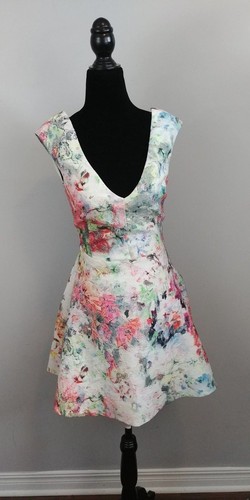 Womens Watercolor Racerback Dress sz 