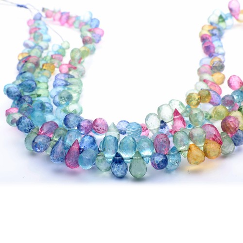 AAA Multi Topaz Beads 8 Inch Strand 6-9 MM Beads Faceted Teardrop Shape Beads - 第 6/8 張圖片
