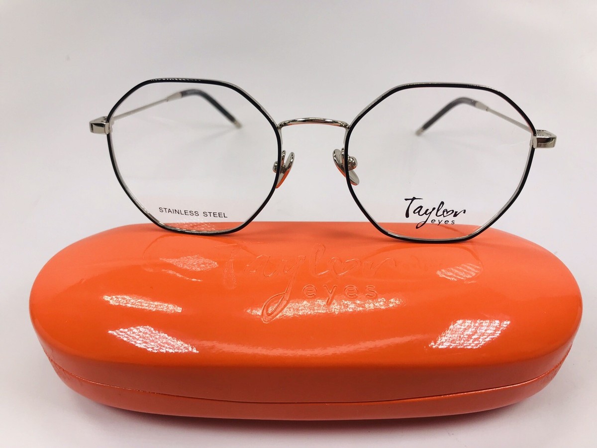 NEW Taylor Eyes Black & Silver Hexagon MAREN Eyeglasses 51  display picture 1
