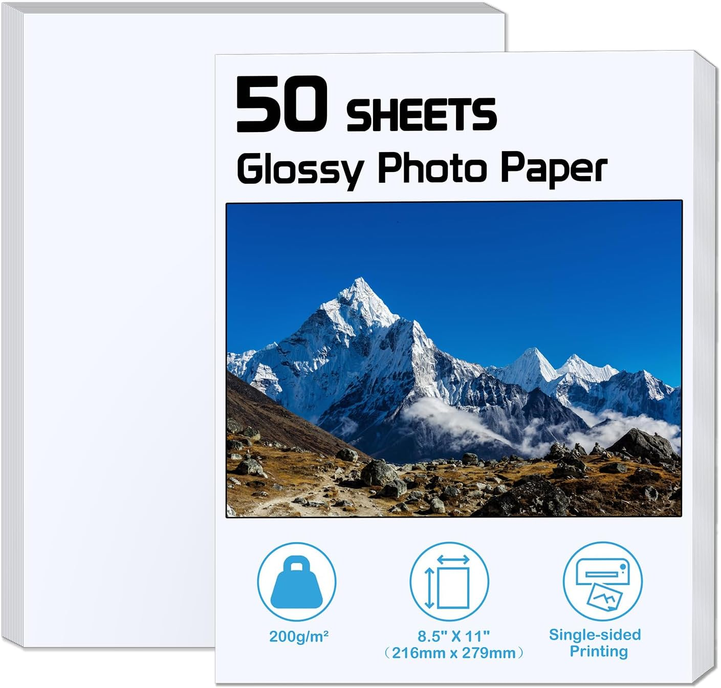 8.5X11 Photo Paper, Glossy Photo Paper 50 Sheets, 8.5