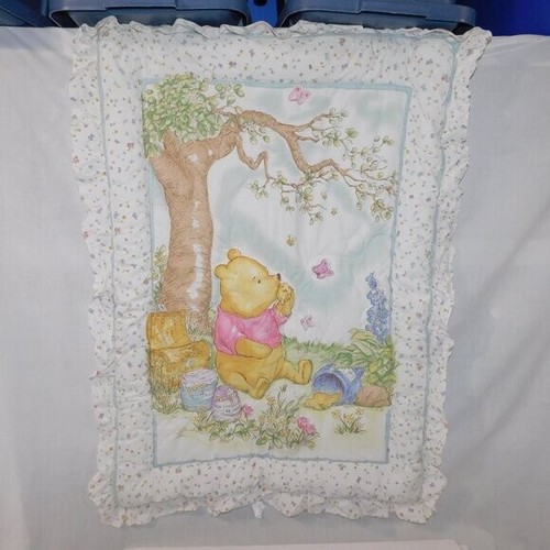 Classic Winnie the Pooh Crib Comforter Blanket Wall Decor Honey Pot Butterflies