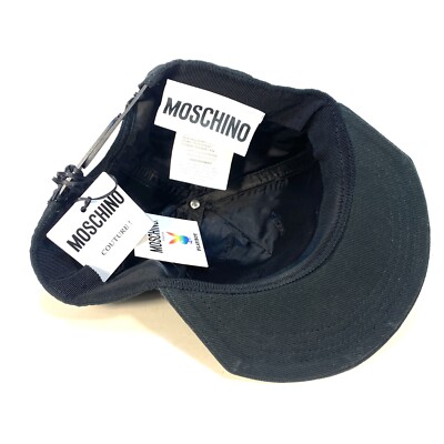 MOSCHINO Couture x Playboy GayBoy Embroidered Bunny Cap Hat Black
