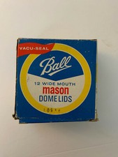 BALL Wide Mouth Mason Jar Self Sealing Lids Made in USA Vintage - 8 lids