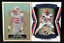 Joe Thomas x2 2017 Donruss Salute To Service 2009 Topps Magic BROWNS
