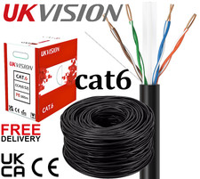 CAT6 Cable External Outdoor UTP Cat 6 Network Ethernet LAN Bulk 50-305m Lot UK