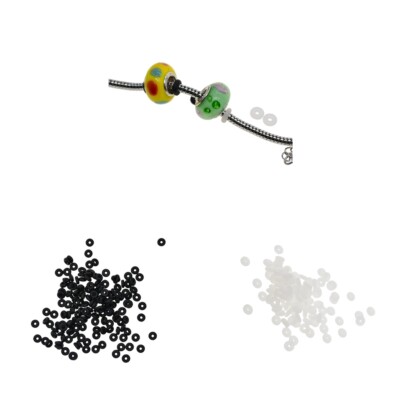 100 5 mm Silikon Gummi Stopper Perlen Zwischenring Armband Charm Schmuck Zum Selbermachen