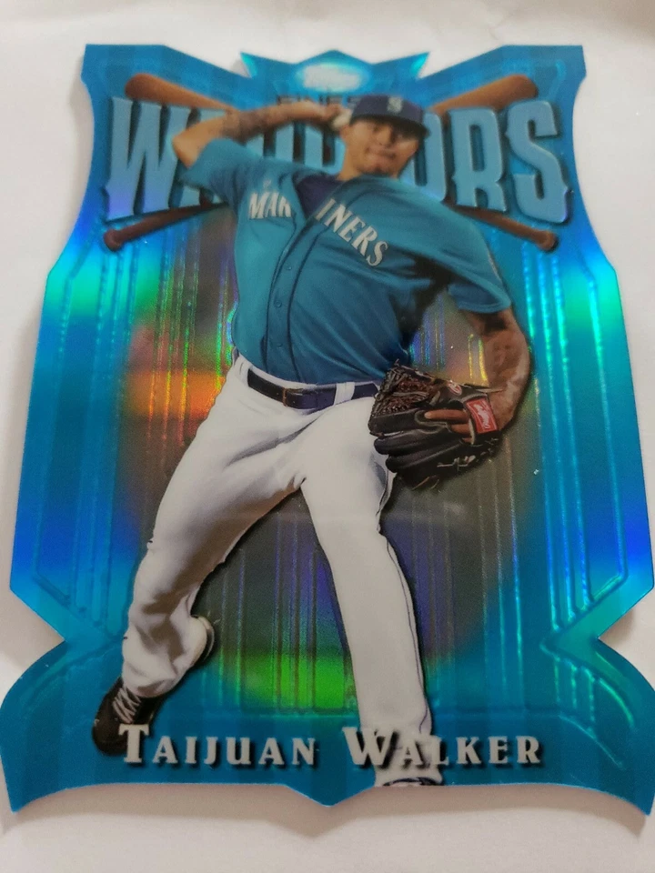2014 TOPPS FINEST TAIJUAN WALKER BLUE DIECUT CARD# FW-TW - Image 2 of 4