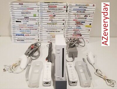 Nintendo Wii Console With Wii Sports Game Bundle Lot System 2 Controllers  CLEAN!