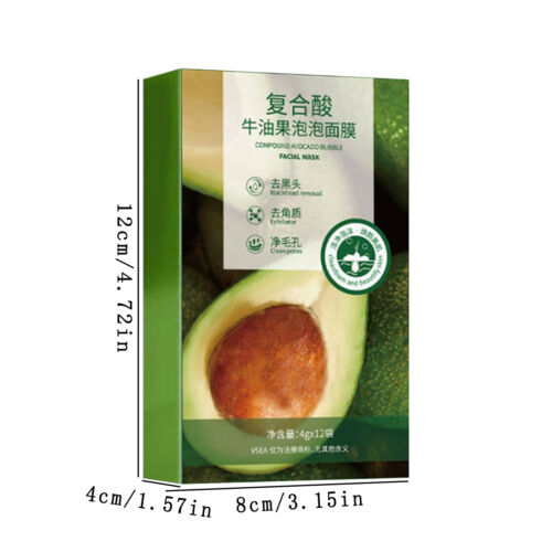 3x Avocado Clay Masque Mud Film for Deep Cleansing Natural Nourishing Hydration - Picture 8 of 12