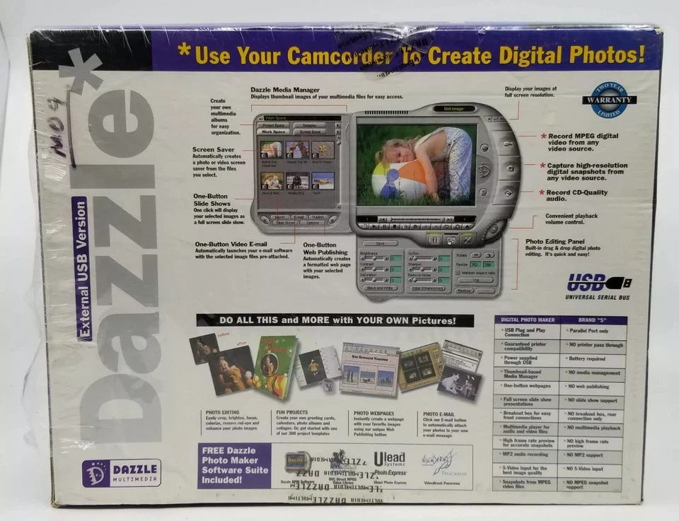 Dazzle Digital Photo Maker - Video capture adapter - USB - NTSC, SECAM, PAL - Image 3 of 4