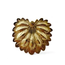 Vintage Leaf Textured Goldtone Scarf Clip