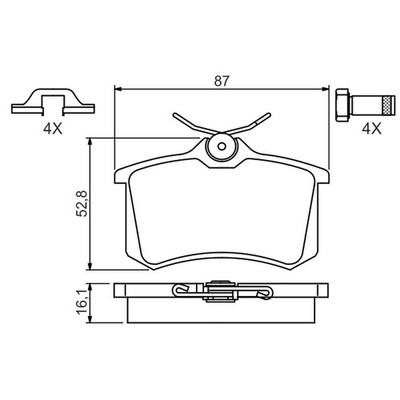   BOSCH BRAKE PAD SET DISC BRAKE REAR 1001096 NEW DE STOCK