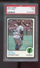1973 Topps #130 Pete Rose Cincinnati Reds MLB NM PSA 7 Graded Baseball Card