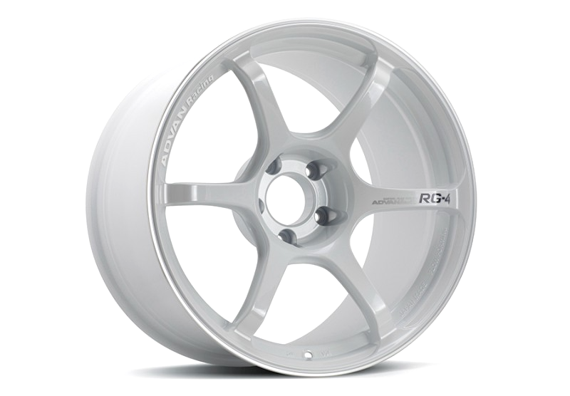 Advan RG-4 18x9 +35 5x114.3 Racing White Metallic & Ring Wheel | eBay
