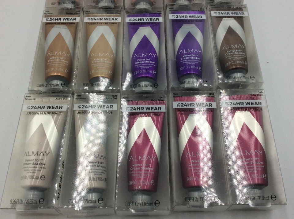 Almay Velvet Foil Cream Shadows .36 oz ea. NIB, 20 Total 🔥HUGE LOT 🔥 - Image 2 of 3