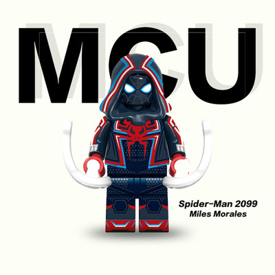 Custom Spider Man 2099 Miles Morales 2 inch , Spiderman Minifigure, New/Mint