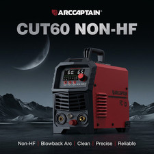 ARCCAPTAIN 60Amp Non-HF Plasma Cutter, Blow Back Pilot Arc Plasma Cut Machine