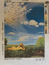 Via Printed Needlepoint Tapestry Gobelin Canvas Only 30x40cm